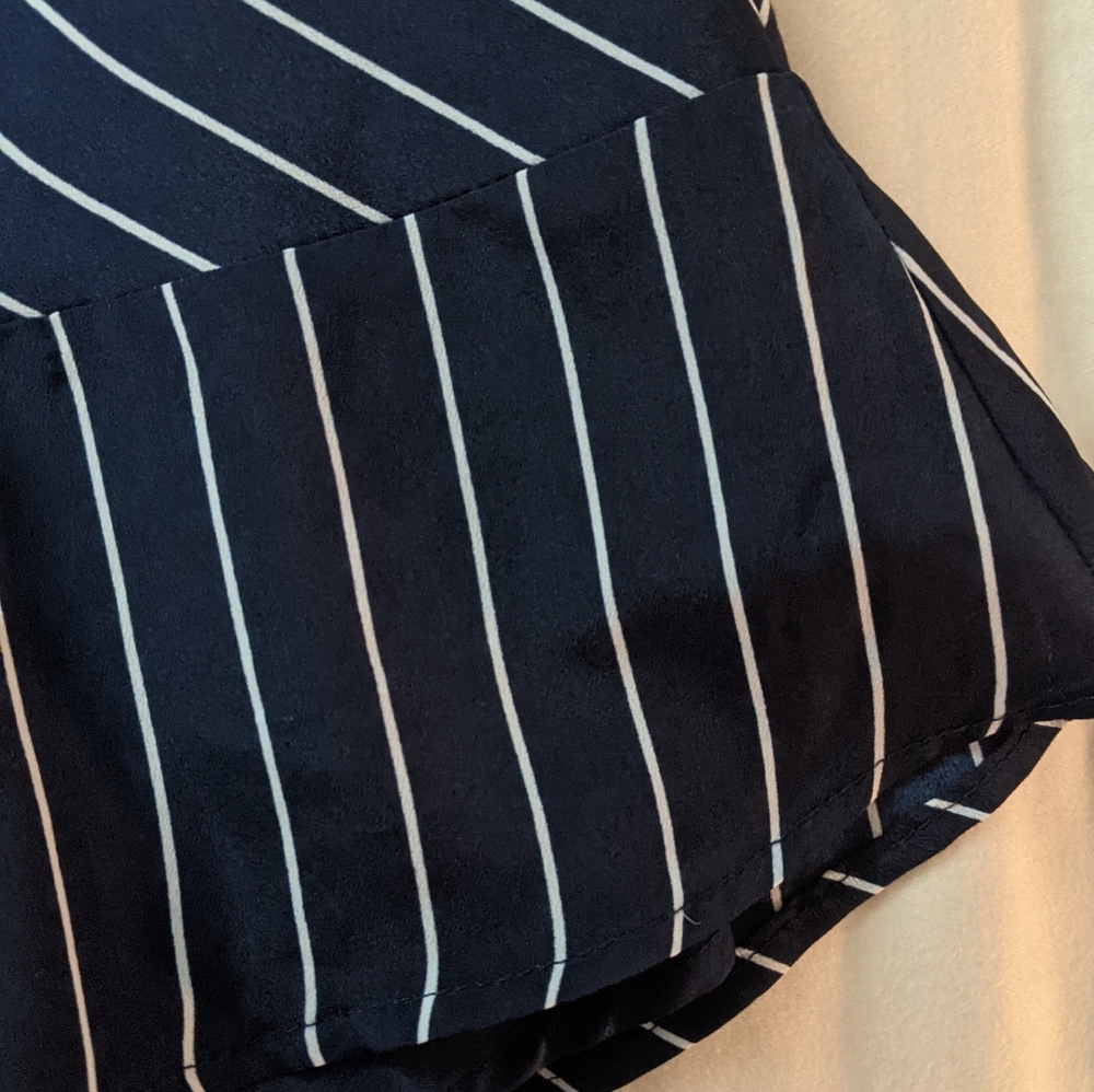 J. Crew pinstripe blue flowy skirt - Picture 3 of 6